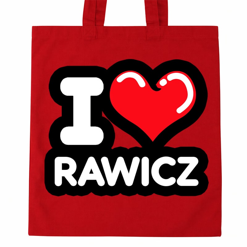 Torba bawełniana Kocham To Miasto Rawicz - obrazek 2