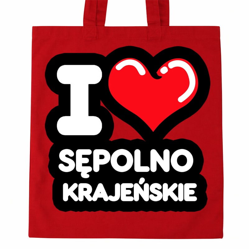 Torba bawełniana Kocham To Miasto Sępolno Krajeńskie - obrazek 2