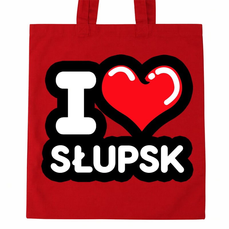 Torba bawełniana Kocham To Miasto Słupsk - obrazek 2