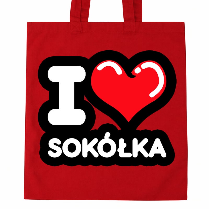 Torba bawełniana Kocham To Miasto Sokółka - obrazek 2