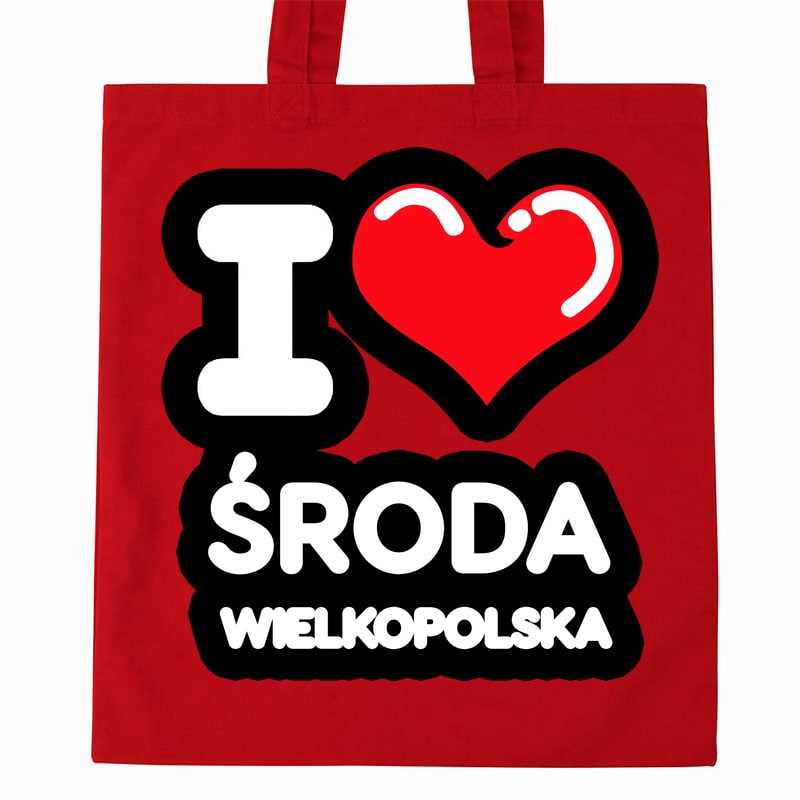 Torba bawełniana Kocham To Miasto Środa Wielkopolska - obrazek 2