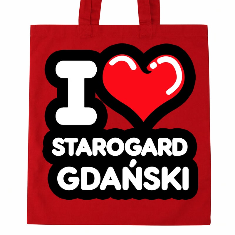 Torba bawełniana Kocham To Miasto Starogard Gdański - obrazek 2