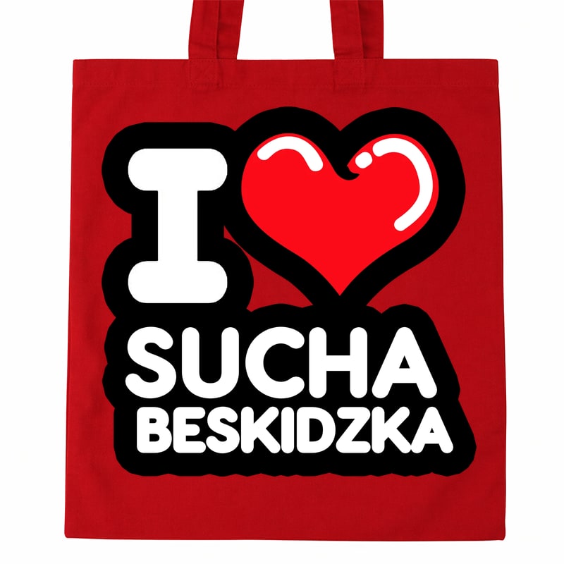 Torba bawełniana Kocham To Miasto Sucha Beskidzka - obrazek 2