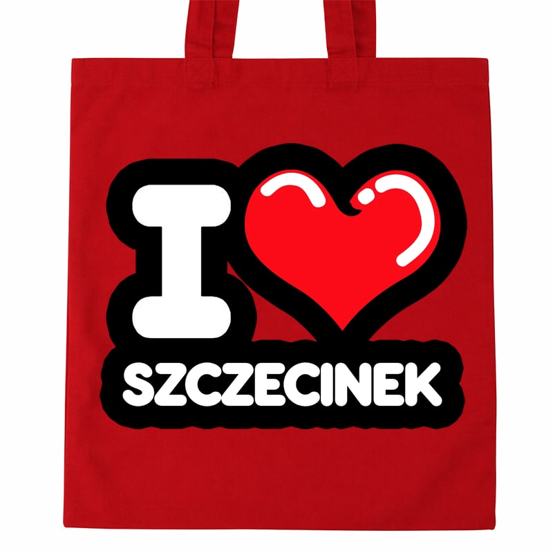 Torba bawełniana Kocham To Miasto Szczecinek - obrazek 2