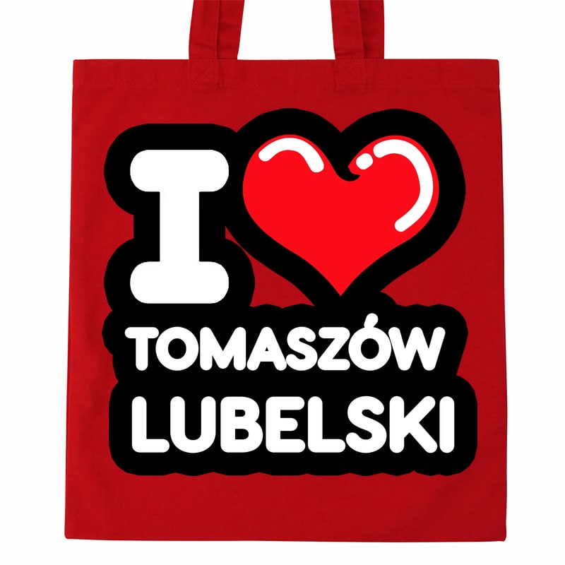 Torba bawełniana Kocham To Miasto Tomaszów Lubelski - obrazek 2