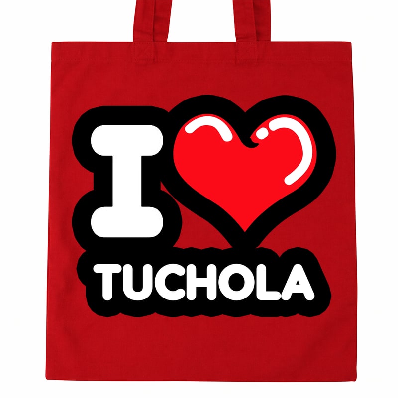 Torba bawełniana Kocham To Miasto Tuchola - obrazek 2