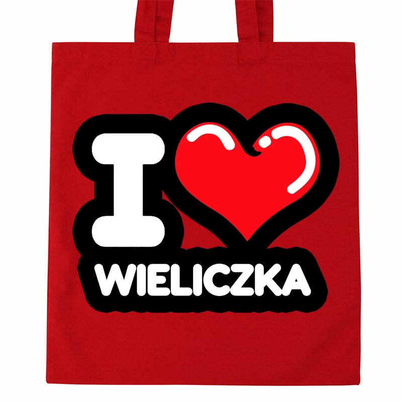 Torba bawełniana Kocham To Miasto Wieliczka - obrazek 2