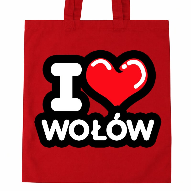 Torba bawełniana Kocham To Miasto Wołów - obrazek 2