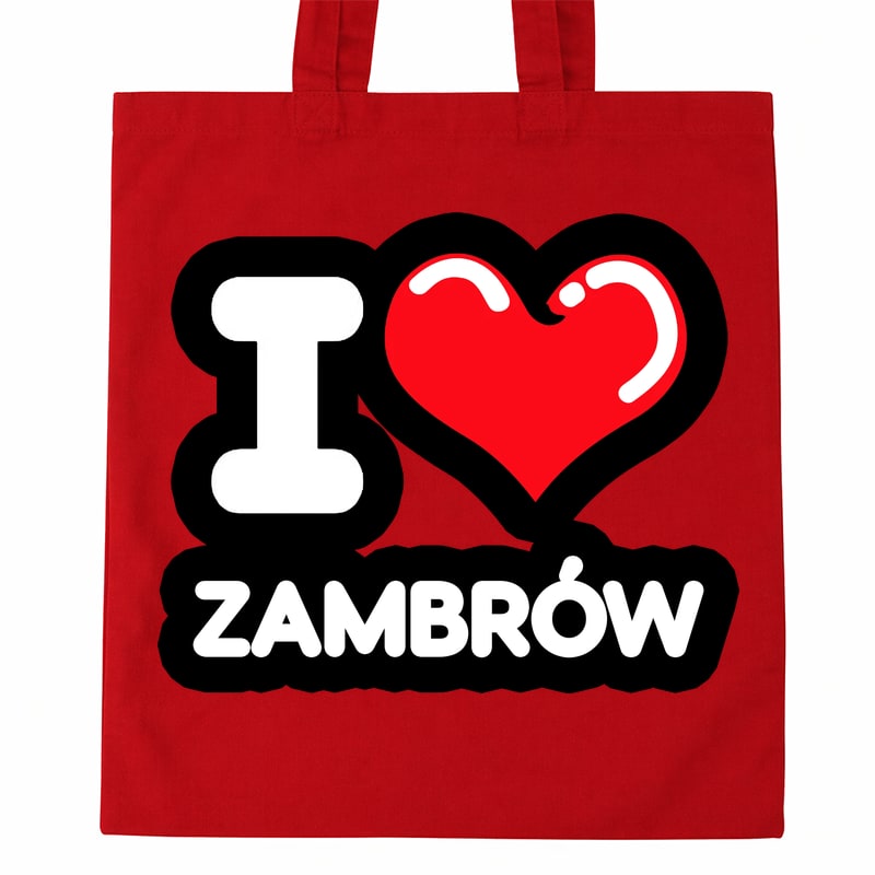 Torba bawełniana Kocham To Miasto Zambrów - obrazek 2