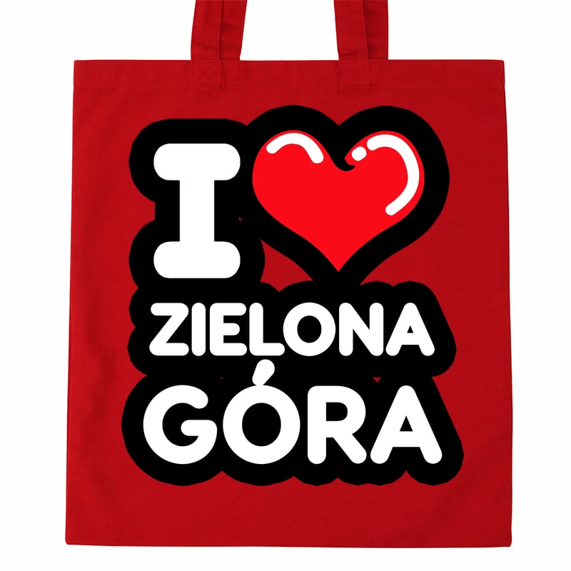 Torba bawełniana Kocham To Miasto Zielona Góra - obrazek 2