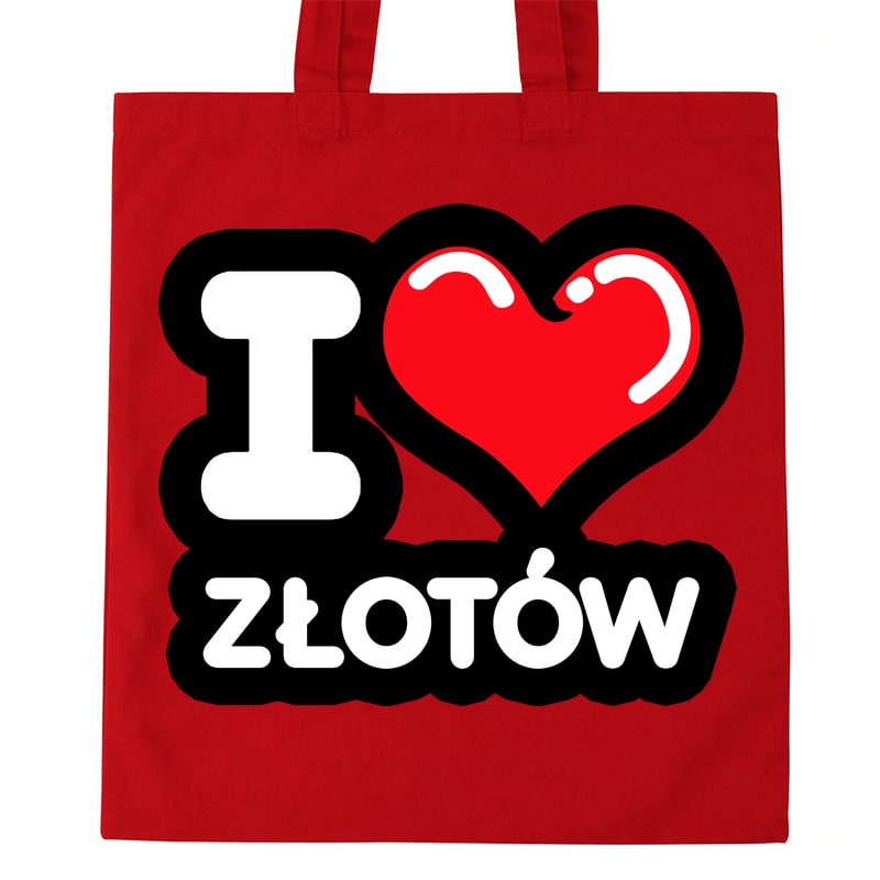 Torba bawełniana Kocham To Miasto Złotów - obrazek 2