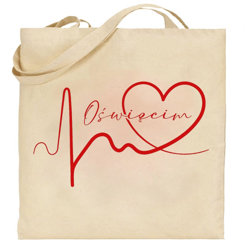 Torba bawełniana Linia EKG Serca Oświęcim