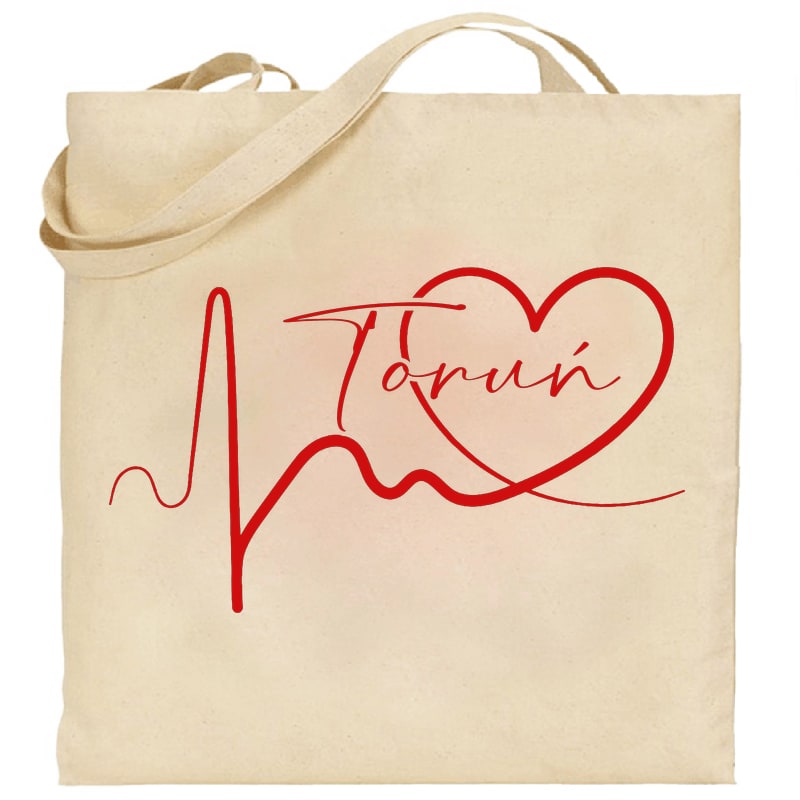 Torba bawełniana Linia EKG Serca Toruń