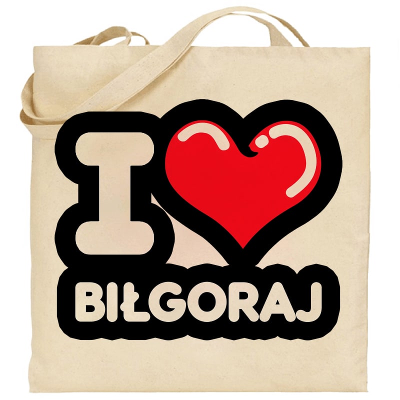 Torba bawełniana Kocham To Miasto Biłgoraj