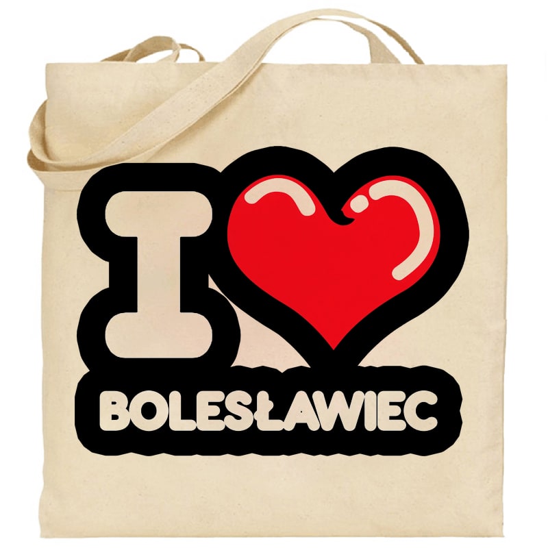 Torba bawełniana Kocham To Miasto Bolesławiec