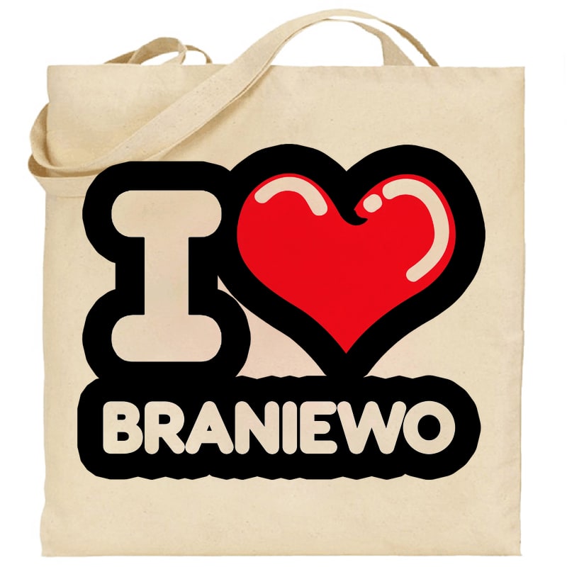 Torba bawełniana Kocham To Miasto Braniewo