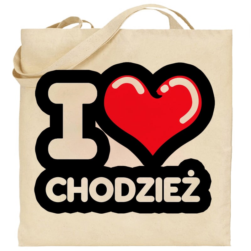 Torba bawełniana Kocham To Miasto Chodzież