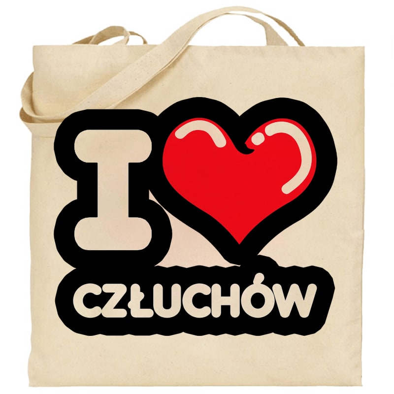 Torba bawełniana Kocham To Miasto Człuchów