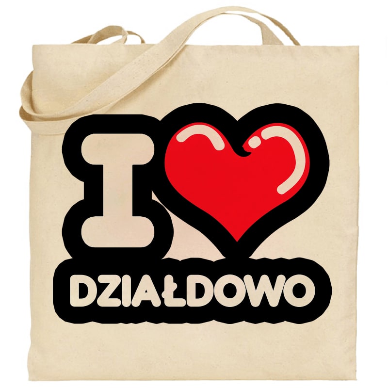 Torba bawełniana Kocham To Miasto Działdowo