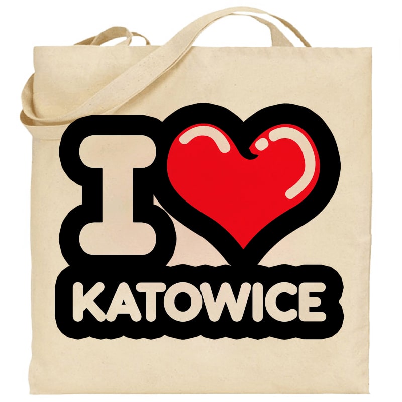 Torba bawełniana Kocham To Miasto Katowice