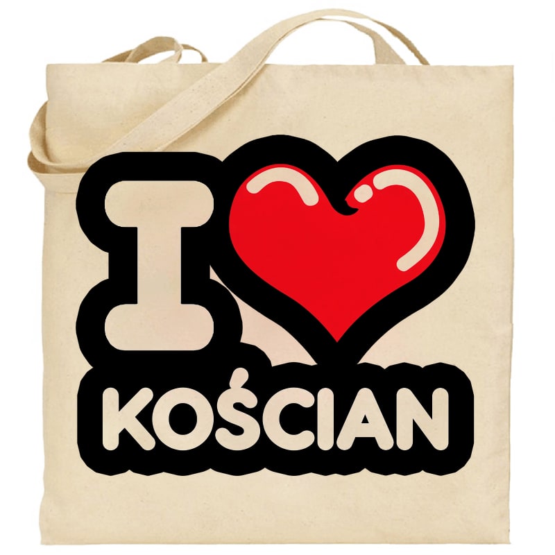 Torba bawełniana Kocham To Miasto Kościan