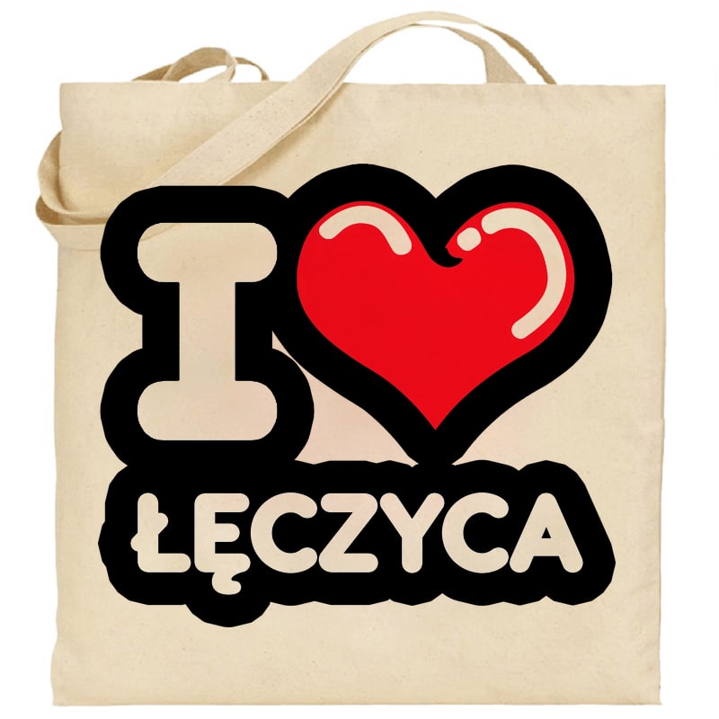 Torba bawełniana Kocham To Miasto Łęczyca
