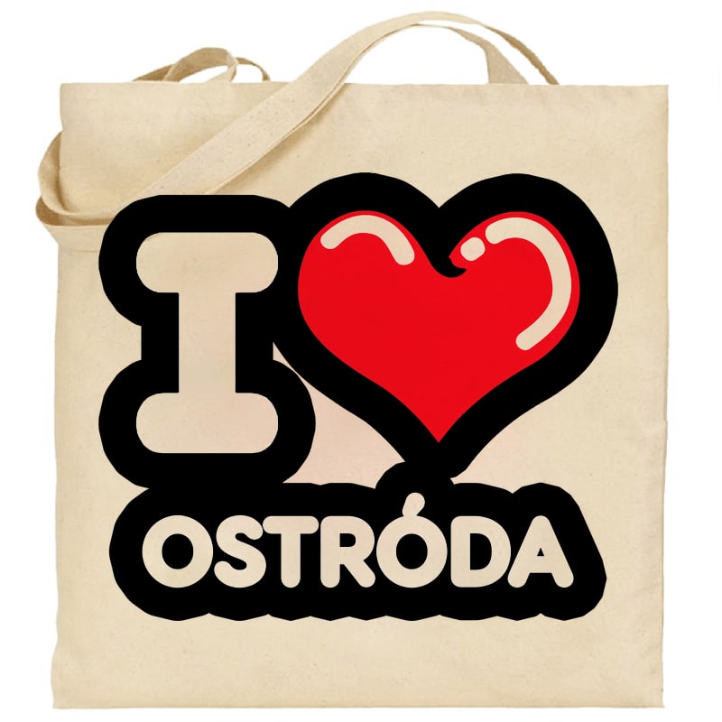Torba bawełniana Kocham To Miasto Ostróda