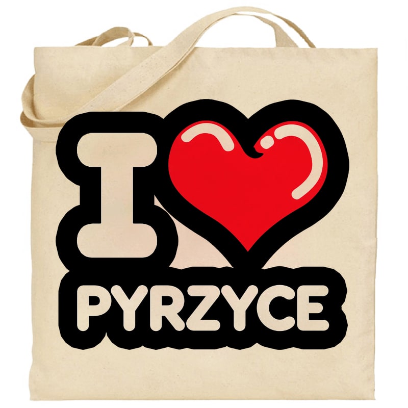 Torba bawełniana Kocham To Miasto Pyrzyce