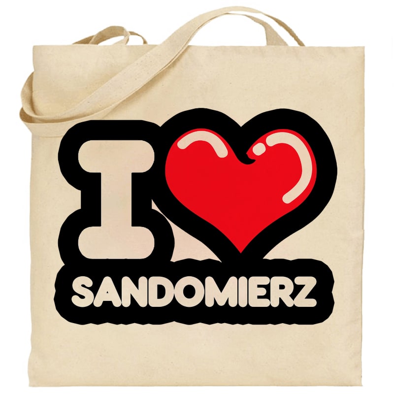 Torba bawełniana Kocham To Miasto Sandomierz