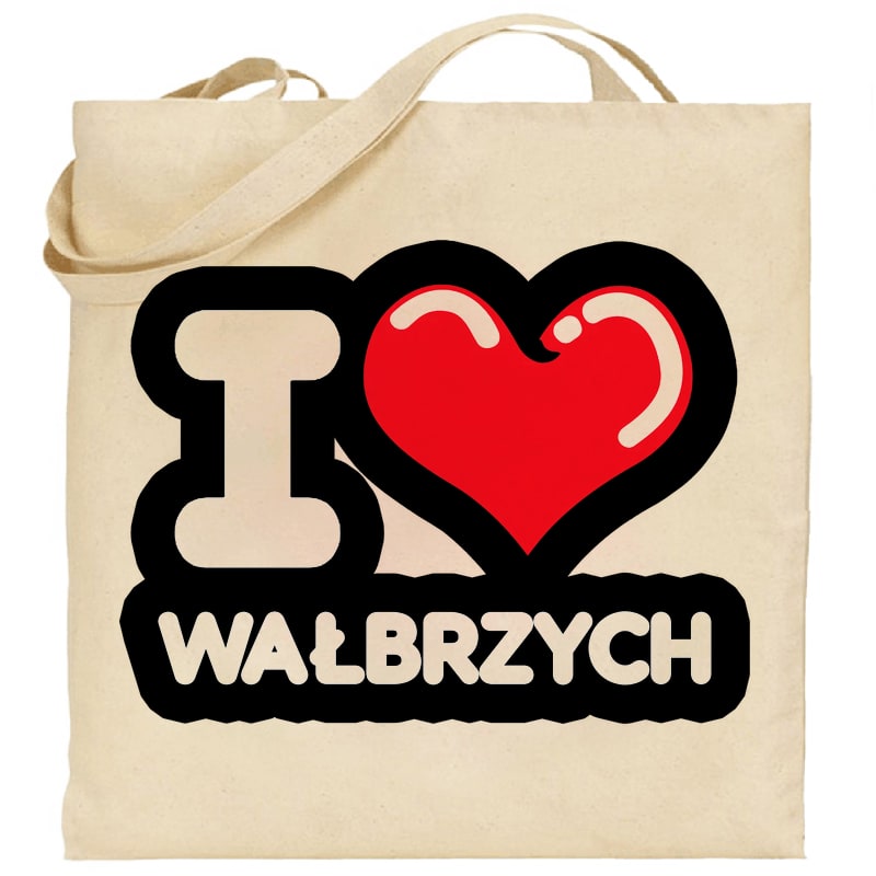 Torba bawełniana Kocham To Miasto Wałbrzych