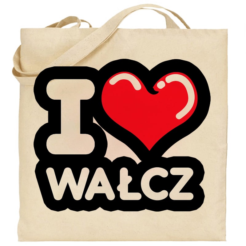 Torba bawełniana Kocham To Miasto Wałcz