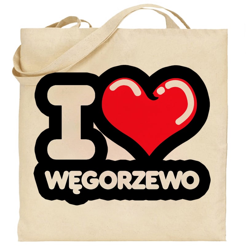Torba bawełniana Kocham To Miasto Węgorzewo