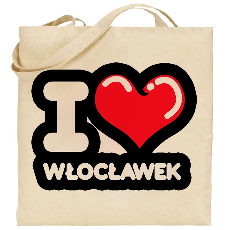 Torba bawełniana Kocham To Miasto Włocławek
