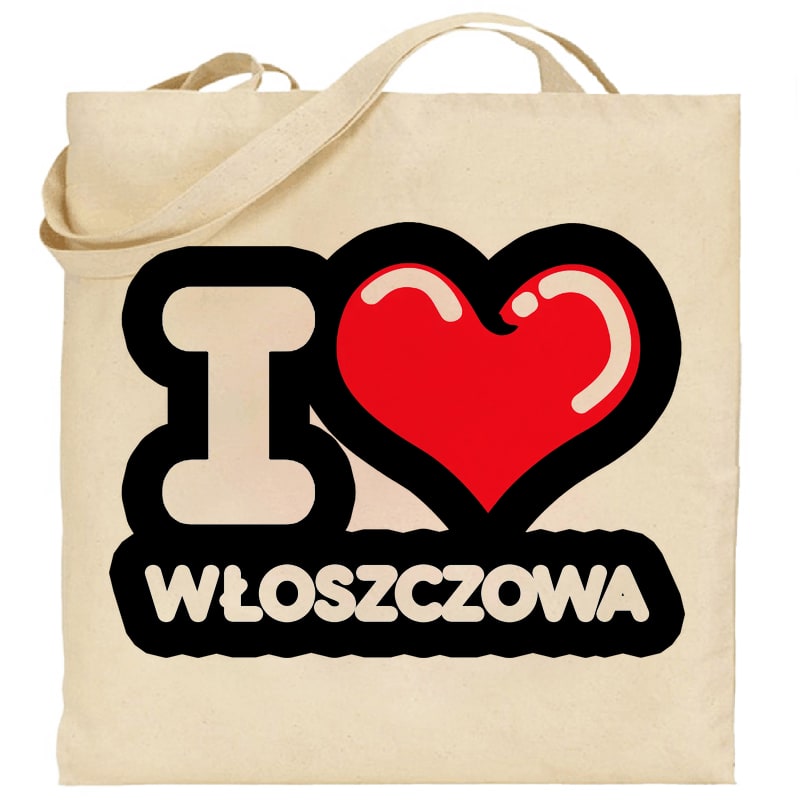 Torba bawełniana Kocham To Miasto Włoszczowa