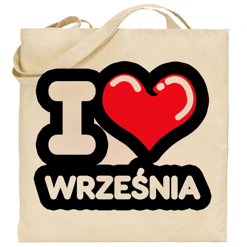 Torba bawełniana Kocham To Miasto Września