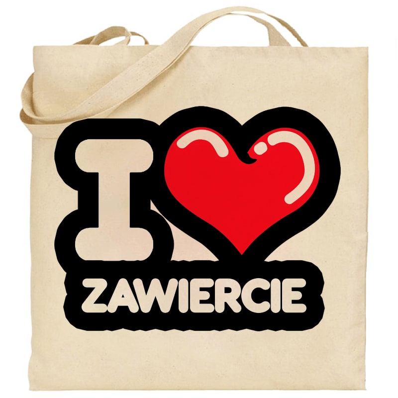 Torba bawełniana Kocham To Miasto Zawiercie