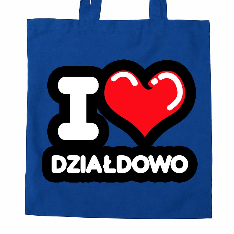 Torba bawełniana Kocham To Miasto Działdowo - obrazek 3