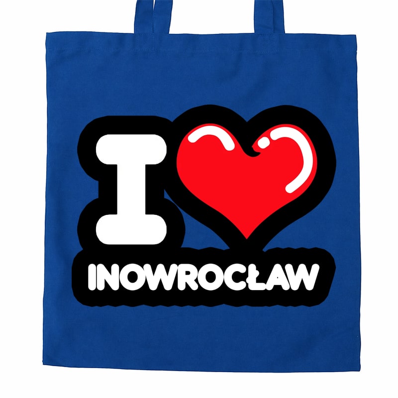 Torba bawełniana Kocham To Miasto Inowrocław - obrazek 3