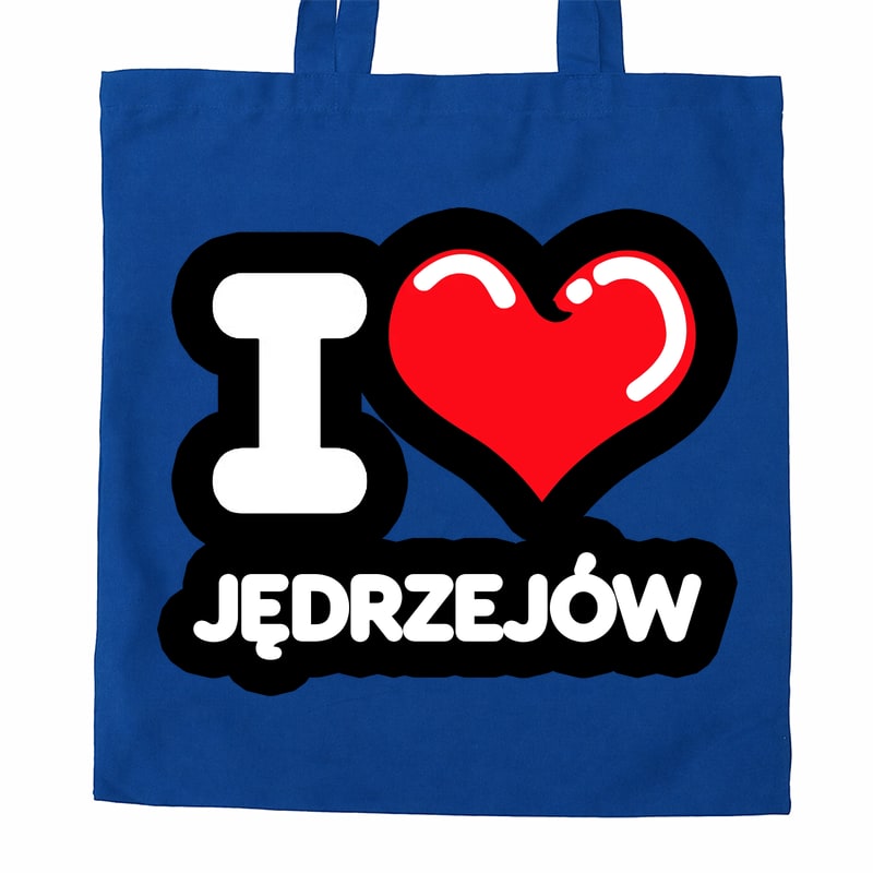 Torba bawełniana Kocham To Miasto Jędrzejów - obrazek 3