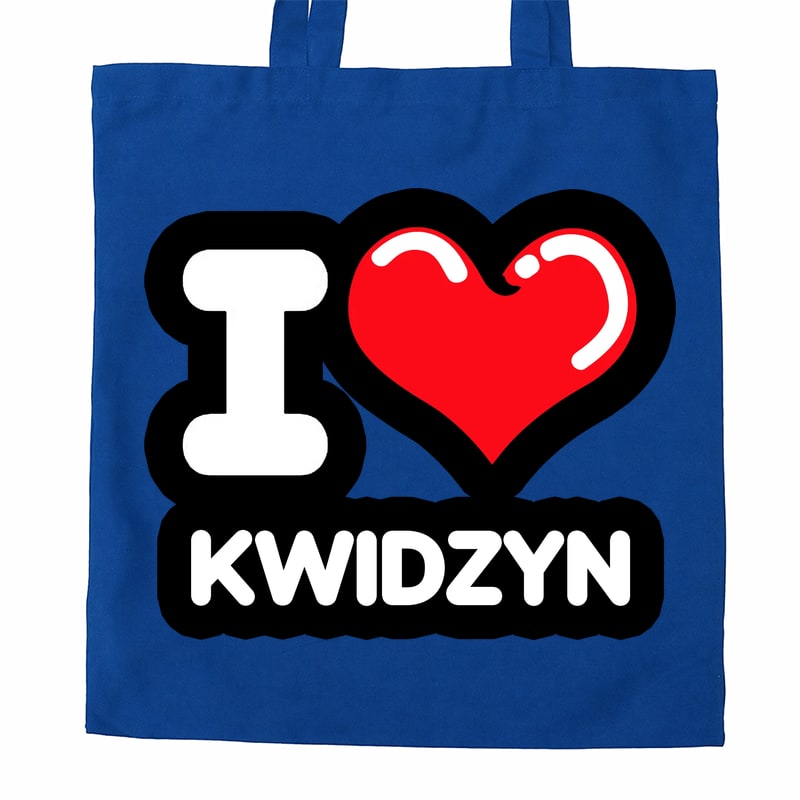 Torba bawełniana Kocham To Miasto Kwidzyn - obrazek 3