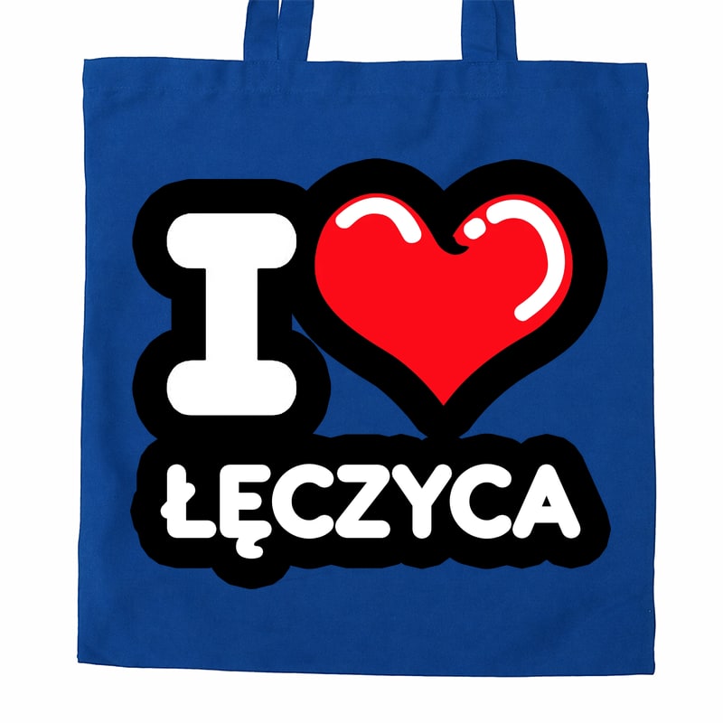 Torba bawełniana Kocham To Miasto Łęczyca - obrazek 3
