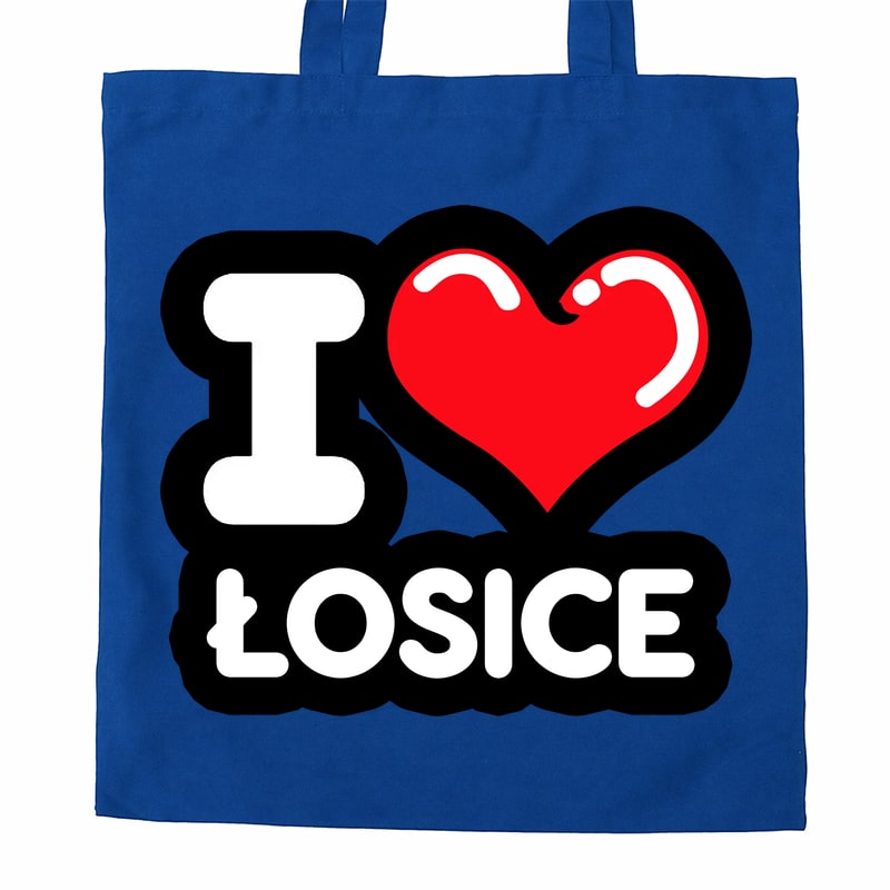 Torba bawełniana Kocham To Miasto Łosice - obrazek 3