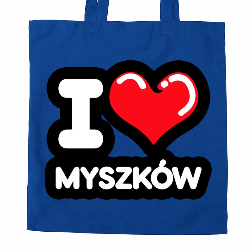 Torba bawełniana Kocham To Miasto Myszków - obrazek 3