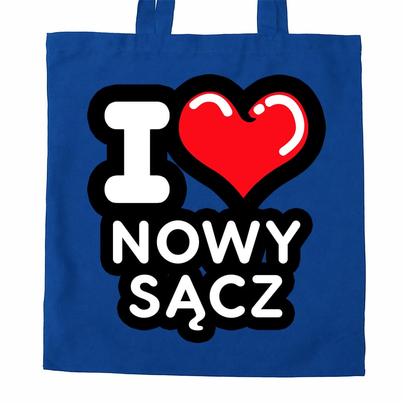 Torba bawełniana Kocham To Miasto Nowy Sącz - obrazek 3