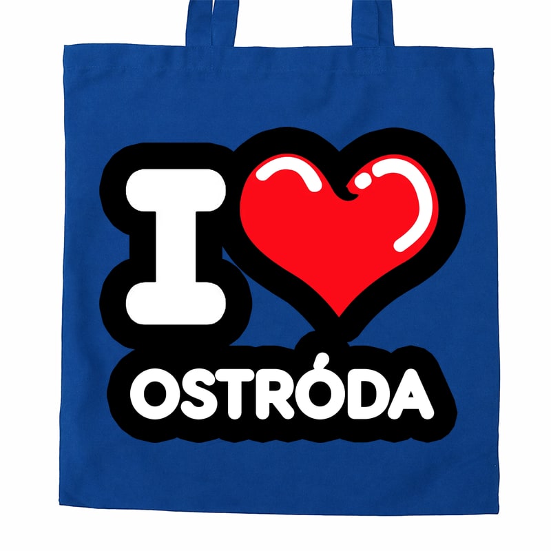 Torba bawełniana Kocham To Miasto Ostróda - obrazek 3