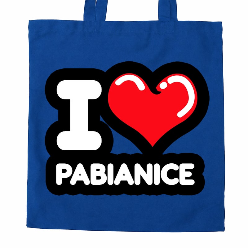 Torba bawełniana Kocham To Miasto Pabianice - obrazek 3