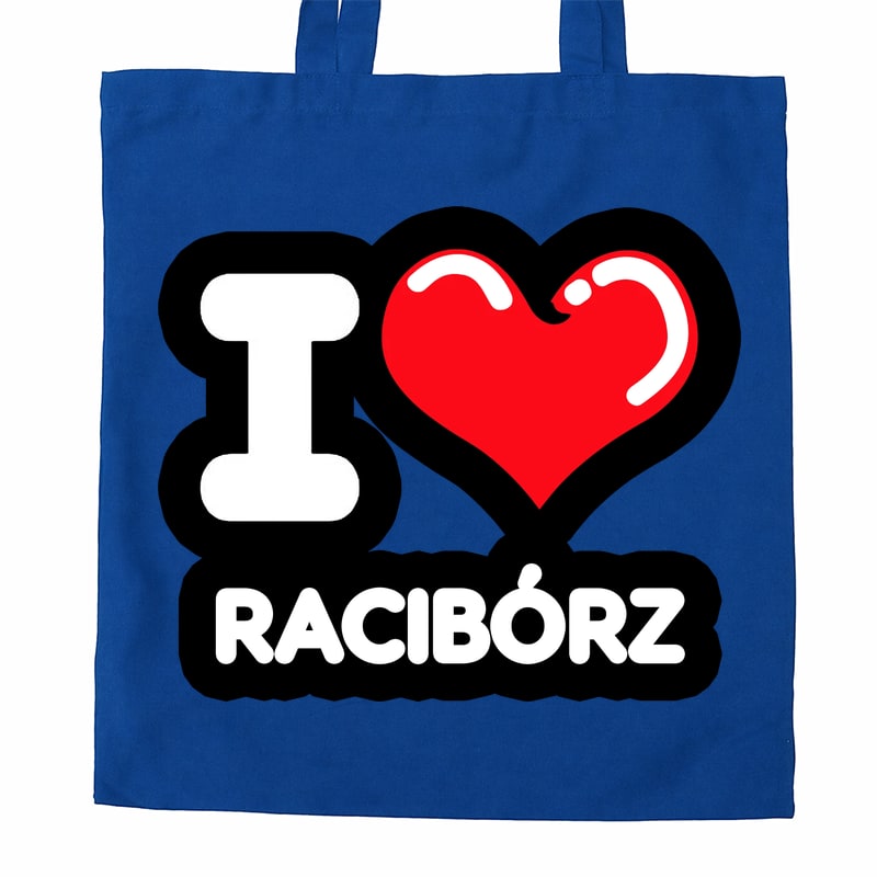Torba bawełniana Kocham To Miasto Racibórz - obrazek 3