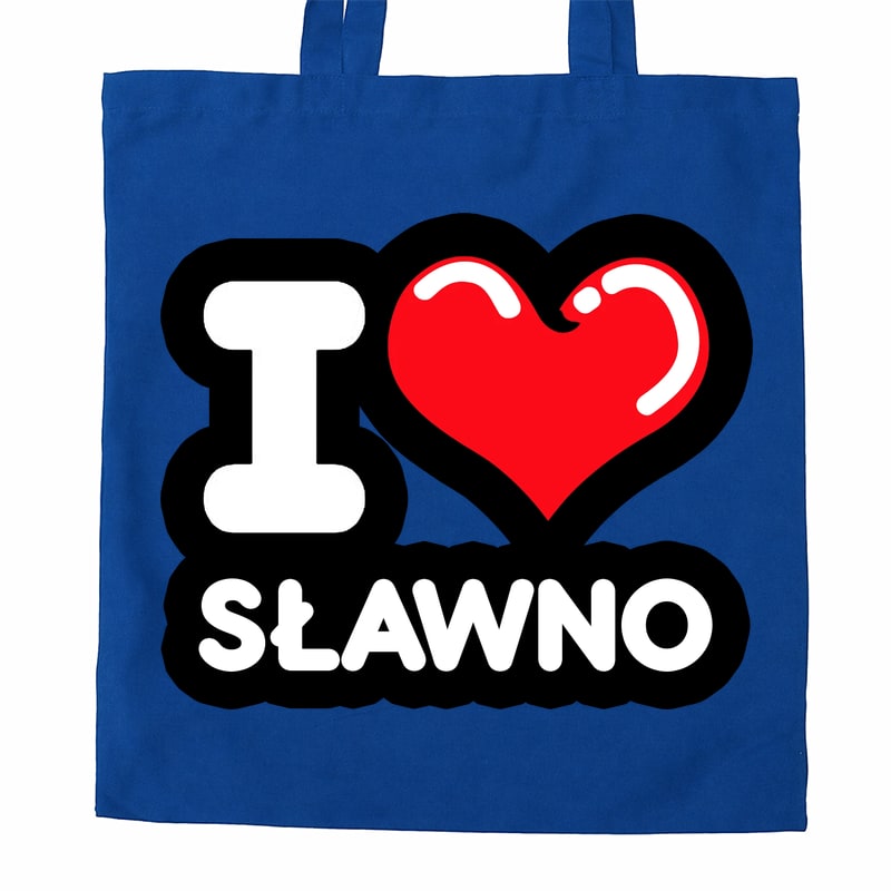 Torba bawełniana Kocham To Miasto Sławno - obrazek 3