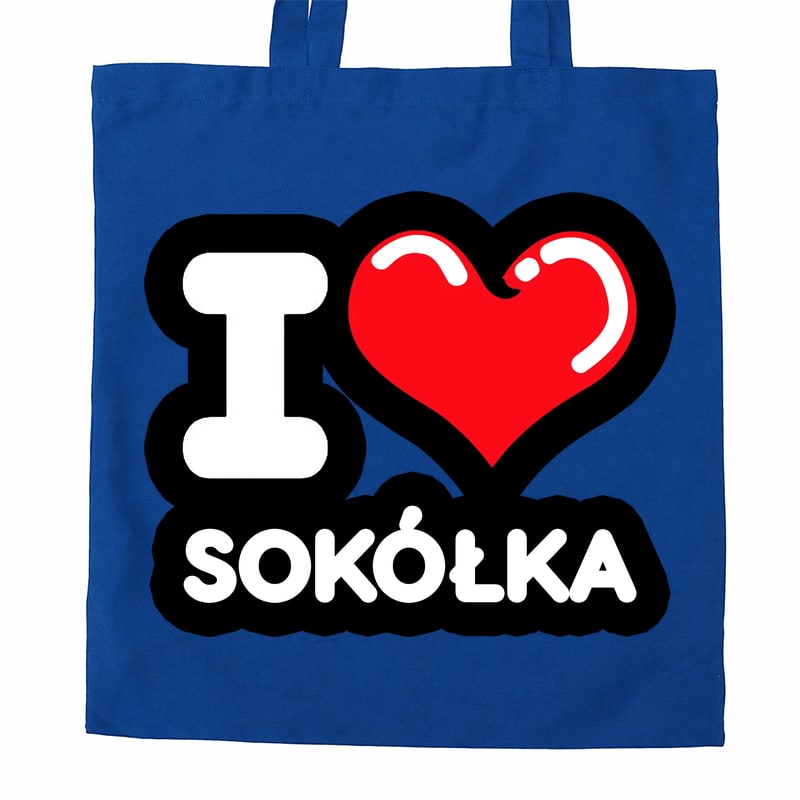 Torba bawełniana Kocham To Miasto Sokółka - obrazek 3