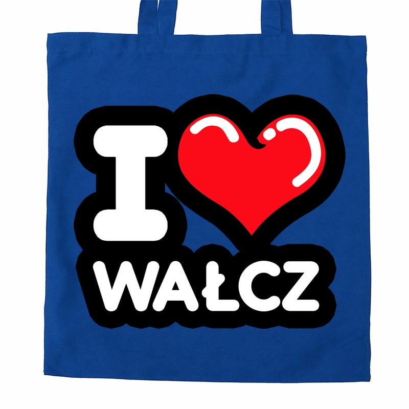 Torba bawełniana Kocham To Miasto Wałcz - obrazek 3